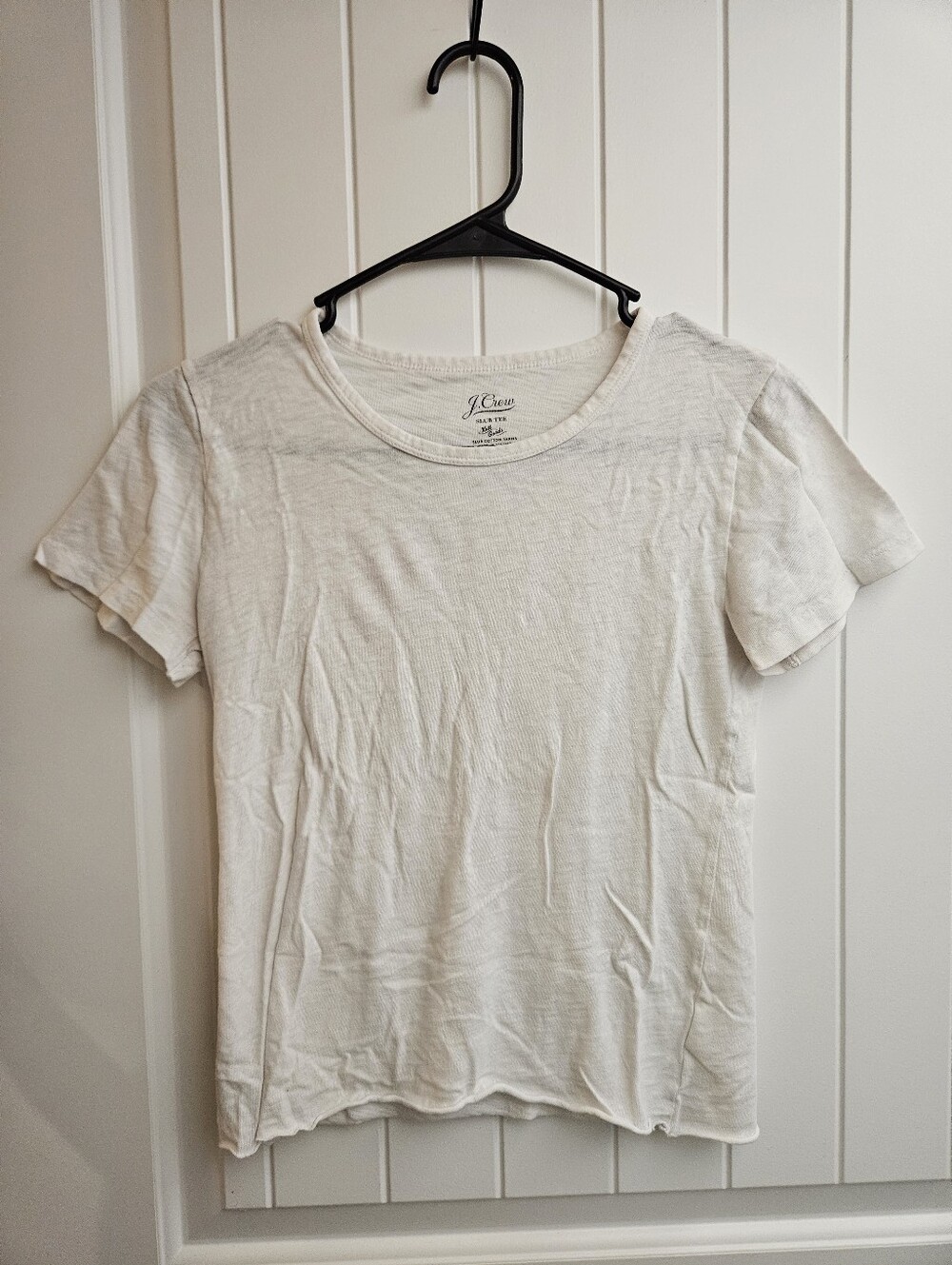 J. Crew Women's White Short Sleeve Crewneck Tee